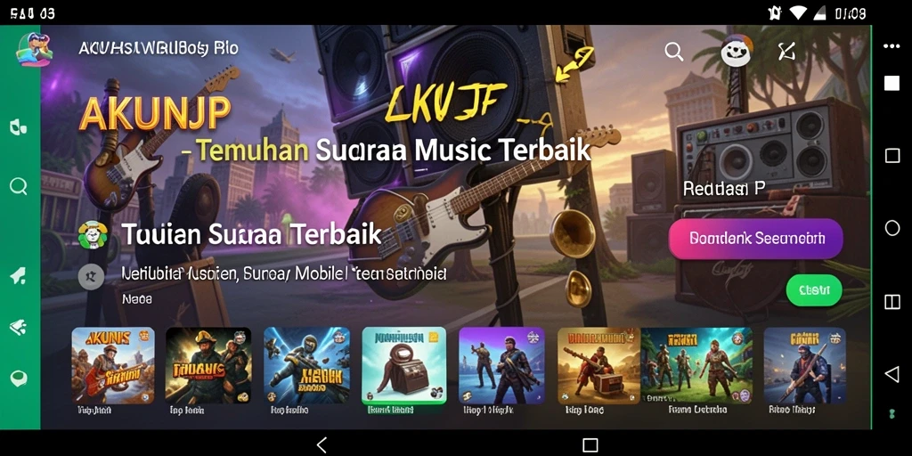 Tampilan gameplay yang menyenangkan dalam AKUNJP untuk pengalaman musik yang interaktif.