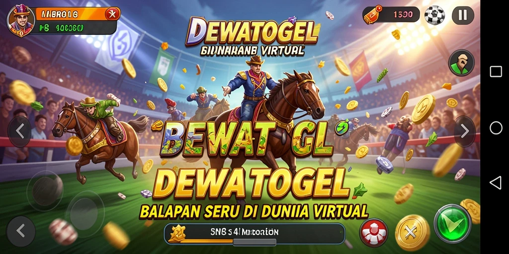 Tampilan gameplay seru di DEWATOGEL dengan aksi balapan yang mendebarkan.