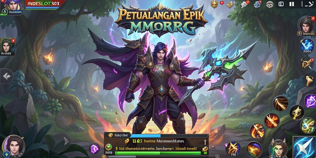 Tangkapan layar gameplay INDESLOT303 yang menampilkan aksi seru dalam petualangan MMORPG.