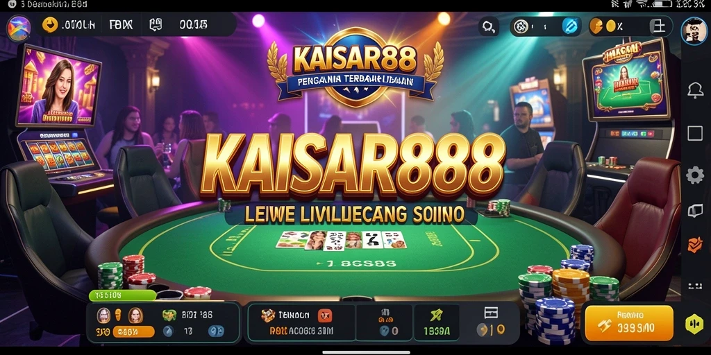 Tampilan gameplay Live Casino yang memukau di KAISAR888.