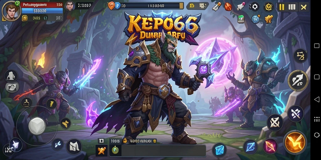 Tampilan gameplay seru saat bertarung dalam dunia fantasi KEPO66.