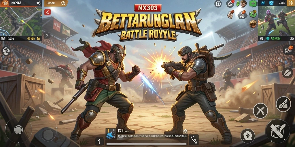 Tangkapan layar gameplay menunjukkan aksi mendebarkan dalam NX303.