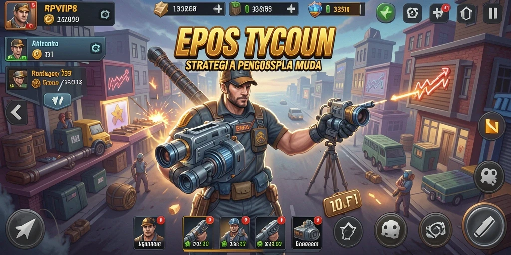Screenshot RPVIP8 menampilkan gameplay dinamis dalam membangun bisnis.